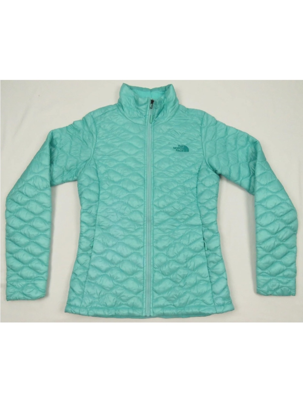 The North Fac Thermoball Quilted Spell Out Full Zip Coat Jacket XS